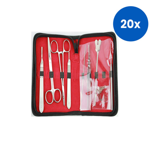 Livingstone Dissecting Instrument 9 Sets in Zipcase - White x20