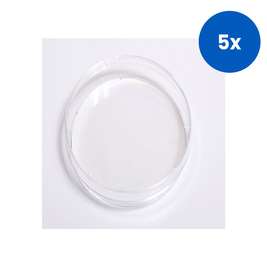 Livingstone Petri Dish with 3 Vents 90 x 14(H) mm with Lid Recyclable Polystyrene 20 Pieces/Bag, 600 Pieces/Carton - White x5