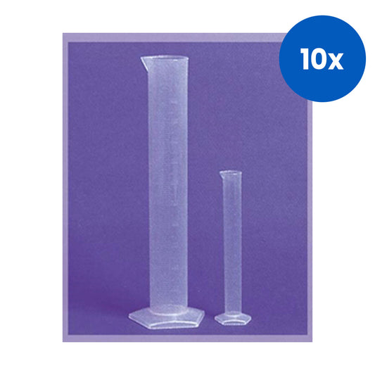 Aptaca Graduated Measuring Cylinder Tall Form Class B 2000ml Autoclavable Polypropylene 84mm x 531mm - Clear x10