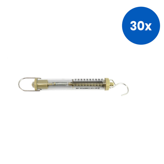 Livingstone Spring Balance Tubular Cylindrical 1000g/10N Graduated - Clear x30