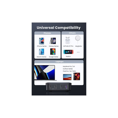 UGREEN Nexode 100W USB C GaN Charger-4 Ports Desktop Silver