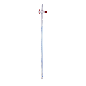 Livingstone European Burette 50ml Class B with Straight Stopcock and PTFE Key 0.1ml Subdivision - Clear x10