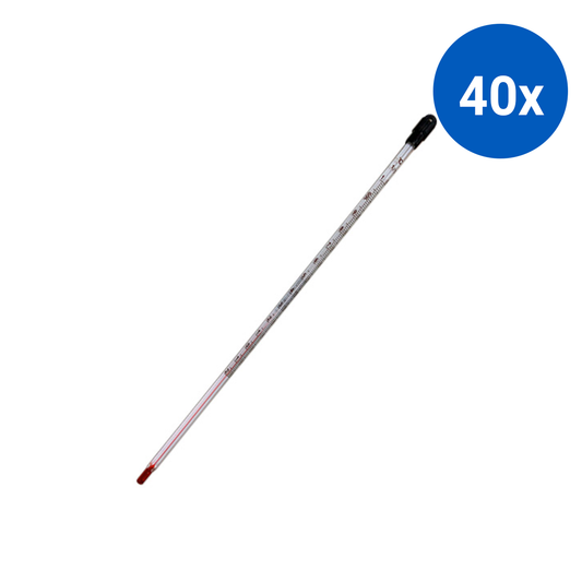 Livingstone Laboratory Thermometer -20deg to 110deg Celsius 2.0deg Divisions 300mm - White/Red Spirit x40