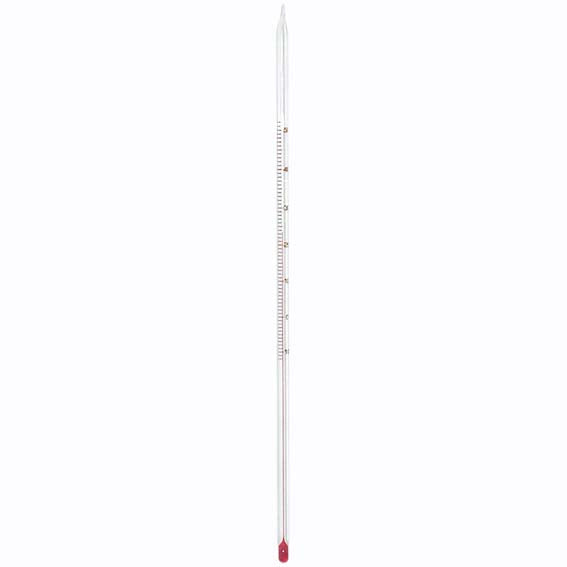 Livingstone Laboratory Thermometer Red Spirit -10 to 50degC 1deg Division 300mm Length - White x55