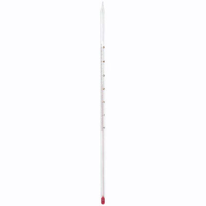 Livingstone Laboratory Thermometer Red Spirit -10 to 50degC 1deg Division 300mm Length - White x55