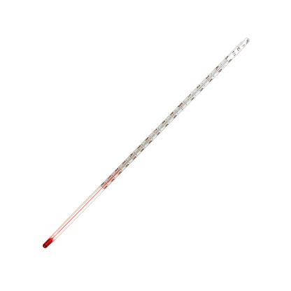 Brannan Laboratory Thermometer Red Spirit 0 to 150degC 1.0deg Division Total Immersion 300mm - White x45