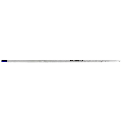 Livingstone Laboratory Thermometer -10 to 100degC 1.0deg Division 76mm Immersion 300mm - White/Blue Spirit x40