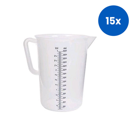 Lincon Measuring Jug 5 Litres Graduated Recyclable Polypropylene - Clear x15