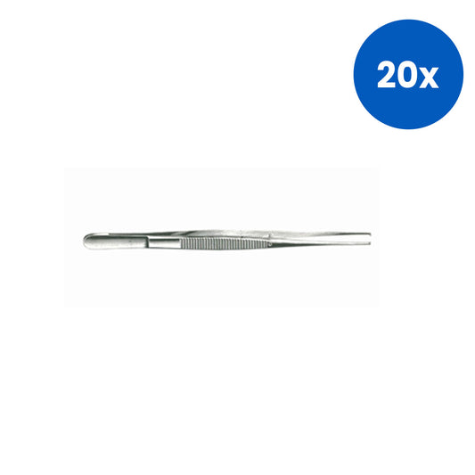 Livingstone Potts Smith Forceps 25cm 1 x 2 Teeth Straight - Silver x20
