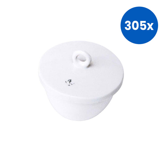 Livingstone Crucible Porcelain  Low Wall with Lid 30ml 51(D) x 30(H) mm - White x305