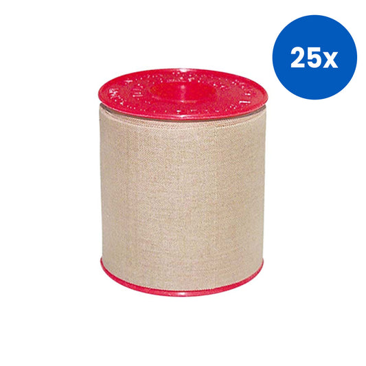 Livingstone Adhesive Plaster Zinc Oxide Tape 50 mmx5 m Sleeve and Spool 6 Tapes/Box - Tan x25