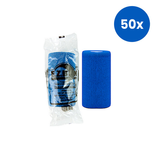 E.Z. Ban Wrap Cohesive Elastic Bandage 10cm x 2 metres stretch to 4.5 metres - Blue x55