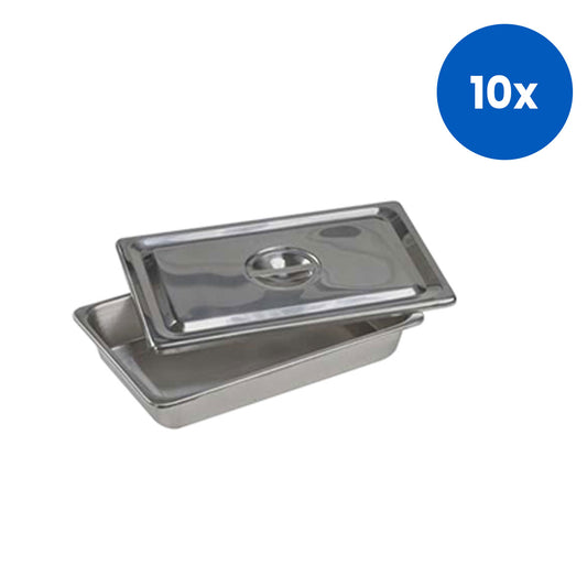 Livingstone Instrument Tray 345 x 245 x 16 mm without Cover Stainless Steel - Silver x10