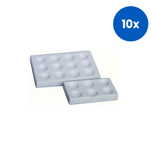 Livingstone Spotting Plates 12 Cavities Porcelain 10 Pieces/Box - White x10