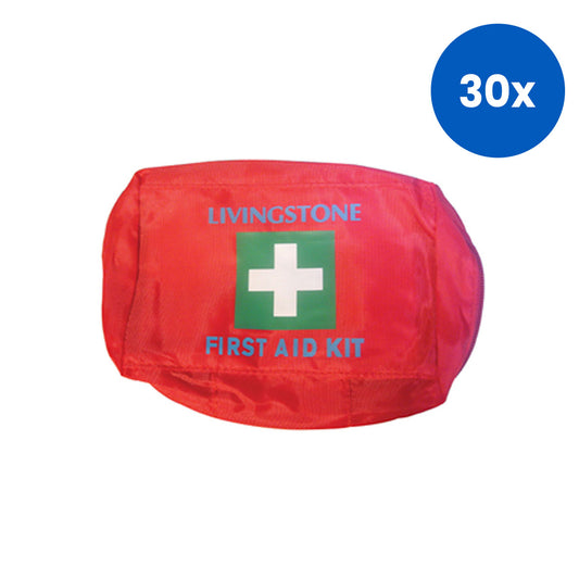 Livingstone First Aid Empty Nylon Pouch 18 x 11 x 7cm - Red x30