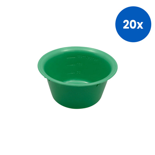 Livingstone Bowl Basin 150ml 100mm (D) x 48mm (H)Autoclavable Plastic 10/Carton - Green x20