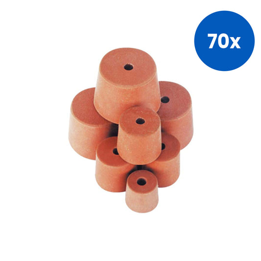 Livingstone Rubber Stopper One Hole 15BX18TX20HMM 10/Pack - Red
