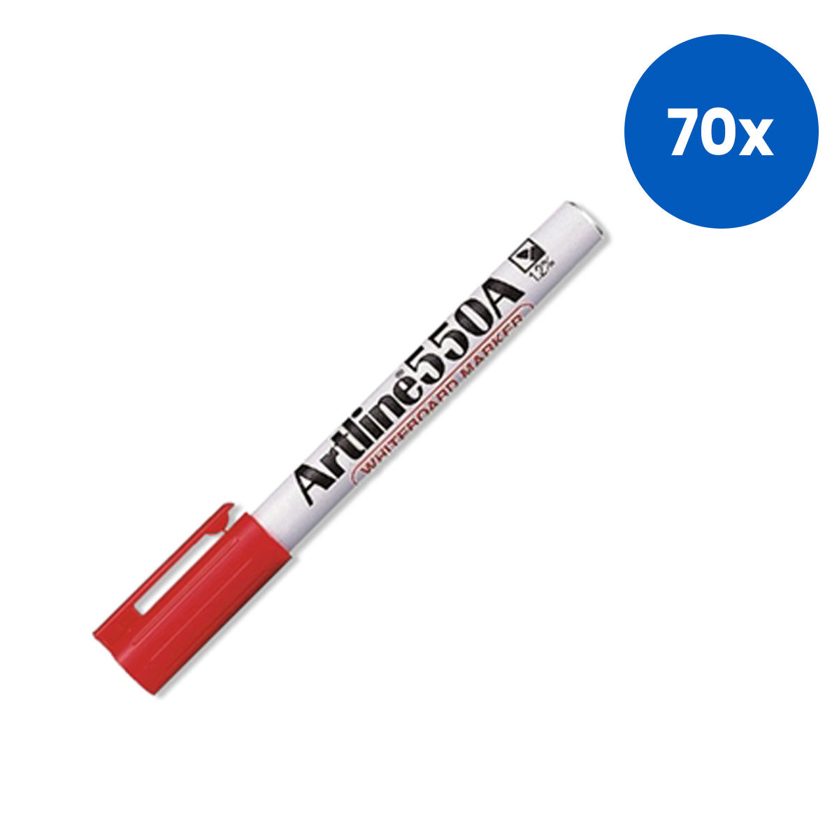 Artline 550A Whiteboard Marker Bullet Point 1.2 mm - Red x70