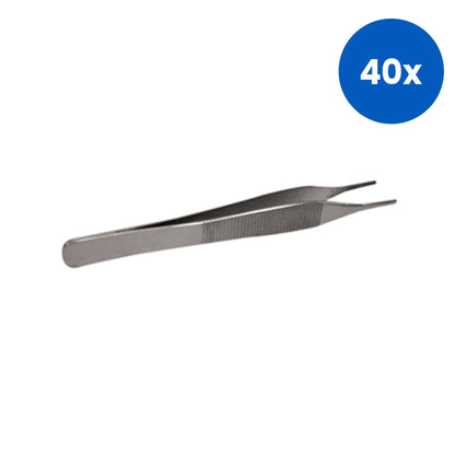 Livingstone Adson Dressing Forceps 125mm 20g Serrated - Silver x40