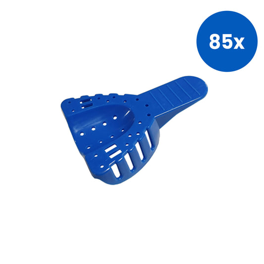 Livingstone Dental Impression Trays Upper Small Disposable Recyclable Plastic 12/Pack - Blue x85