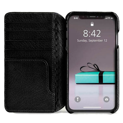 Vaja Wallet Agenda Leather Case iPhone Xs Max - Bridge Black