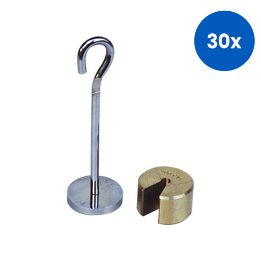 Livingstone Slotted Mass Weight Stainless Steel 10G 4.5MM Core 10/Pack - Silver x30