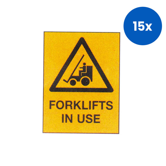 Livingstone Printed Sign 'Forklift In Use' 225 x 300 mm - Yellow x15