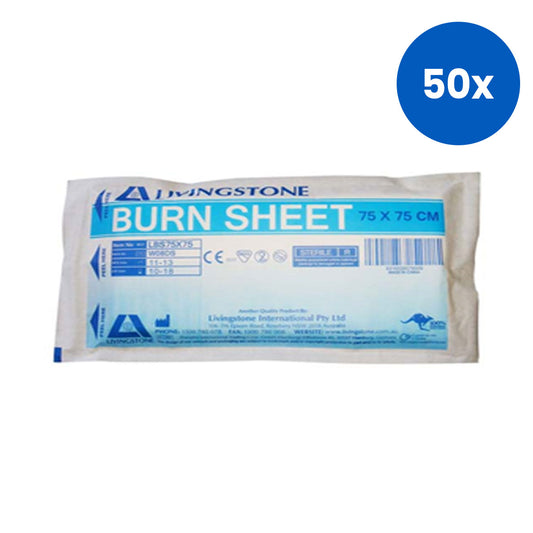 Livingstone Burn Sheet 70 Percent Viscose 30 Percent Polyester 75 x 75 cm - White x50