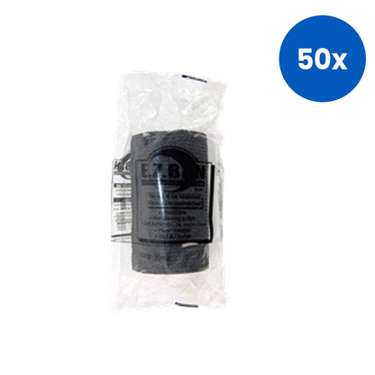 E.Z. Ban Wrap Cohesive Elastic Bandage 10cm x 2 metres stretch to 4.5 metres - Black x50