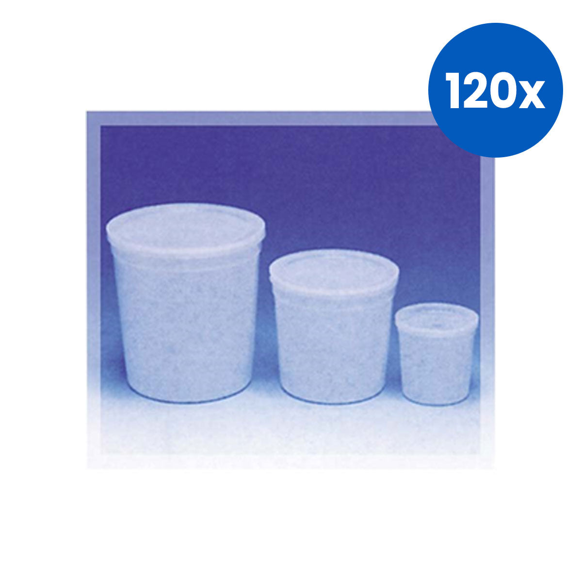 Aptaca Surgical Specimen Transparent Containers  120mm x 80mm 500ml - White x120