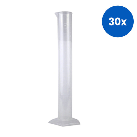 Aptaca Graduated Measuring Cylinder Tall Form Class B 250ml Autoclavable Polypropylene 41.5mm x 315mm - Clear x30