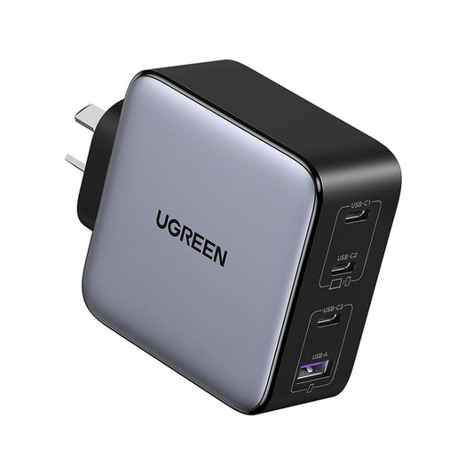 UGREEN Nexode 100W USB C GaN Charger-4 Ports Wall Silver