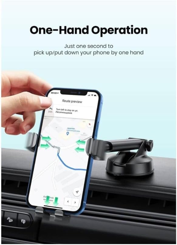 UGREEN Gravity Phone Holder wiSuction Cup Black