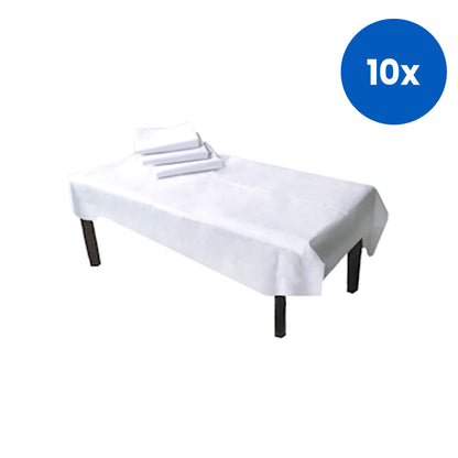 Livingstone Examination Draw Sheet or Bed Sheet 75 x 200cm Flat Nonwoven Bio Fabric 10 Sheets/Pack 5 Packs/Carton- White x10