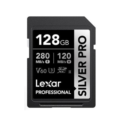 Lexar Professional SILVER PRO 128GB SDXC UHS-II Memory Card - Black