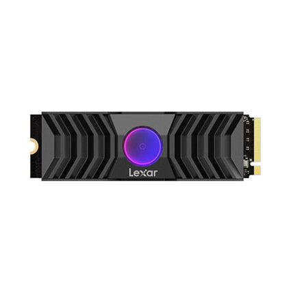 Lexar Internal SSD 1TB PCIe Gen5x4 M.2 2280 with RGB Fan Heatsink – Black