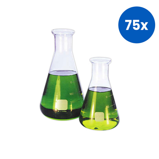 Lincon Erlenmeyer Conical Flask Borosilicate Glass 22mm 25ml  2/Box - Clear x75