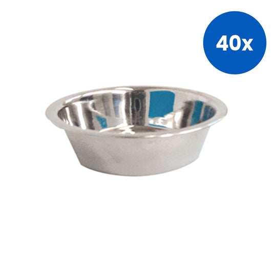 Livingstone Gallipot 120ml 64 Diameter  x 38 Depth (mm) Stainless Steel - Silver x40