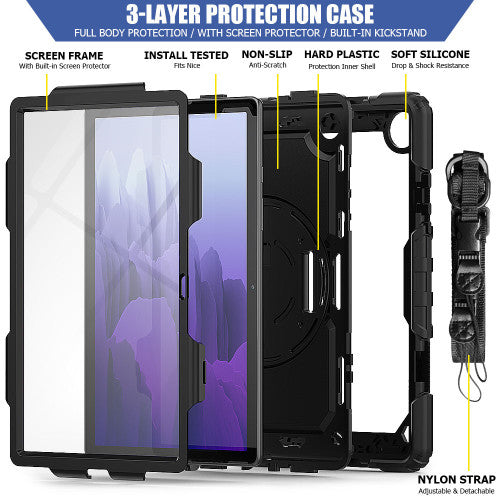 Krakatoo Armor Case Samsung Galaxy Tab A7 10.4" 2020 with Handstrap - Black