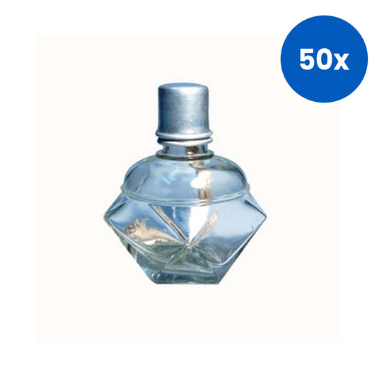 Spirit Lamp 125ml Metal Cover Aluminium - Blue/Clear x50