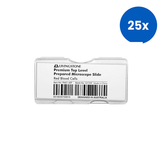 Livingstone Premium Top Level Prepared Slide Red Blood Cells - Red x25