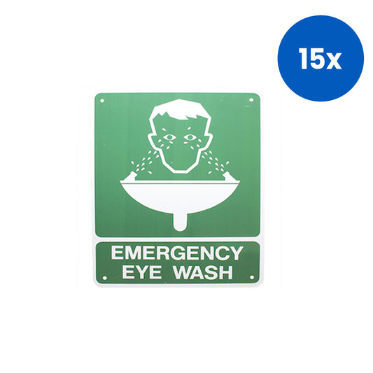 Livingstone Printed Sign Emergency Eyewash 225 x 300 mm - Green x15