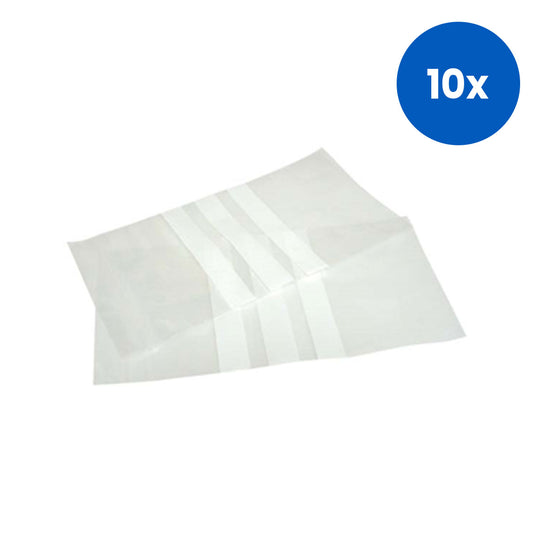 Livingstone Resealable Zip Lock Bag 100 x 180 mm 40 microns Thick with 3 White Panels Recyclable Plastic  1000/Box - Clear x10