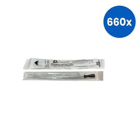 Livingstone Female Catheter 10FG 3.33mm x 23cm Single Wrapped x660