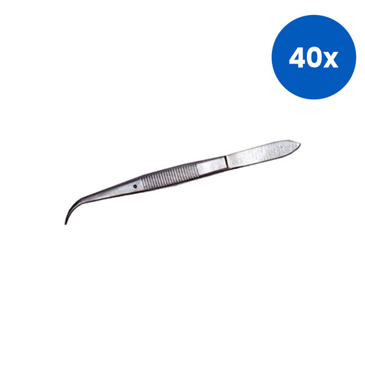 Livingstone Iris Dissecting Forceps Pointed End with Pin 125mm 14 grams - White x40