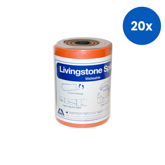 Livingstone Malleable Aluminium Splint 11 x 91cm Adult Size - Red x 20