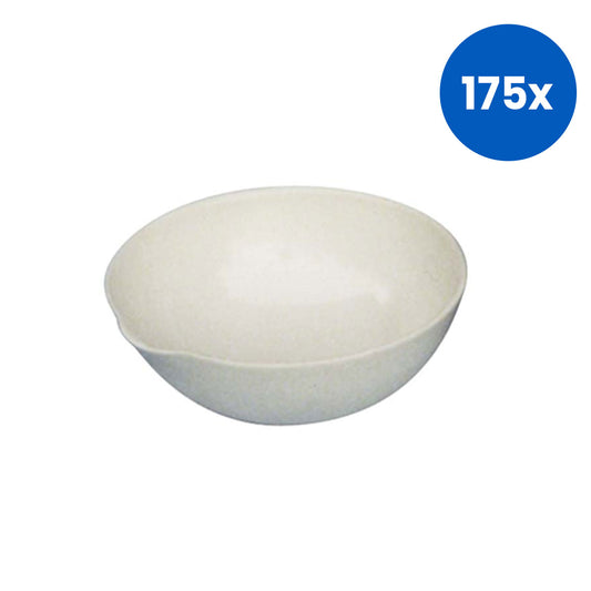 Livingstone Evaporating Dish 50ml 70 x 28 mm Round Bottom with Spout Porcelain - White x175