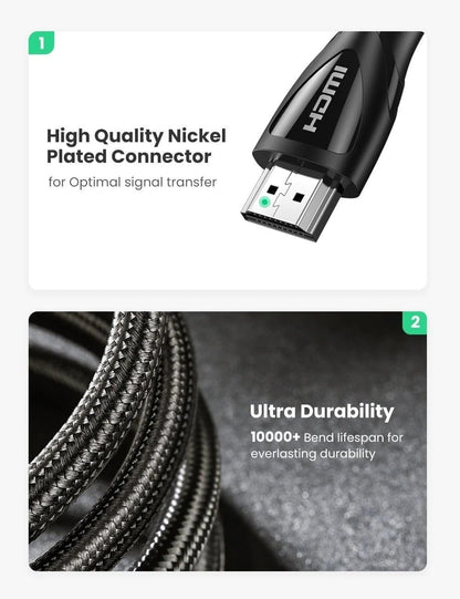 UGREEN HDMI 8K Cable Male to MAluminum Shell 2m Black