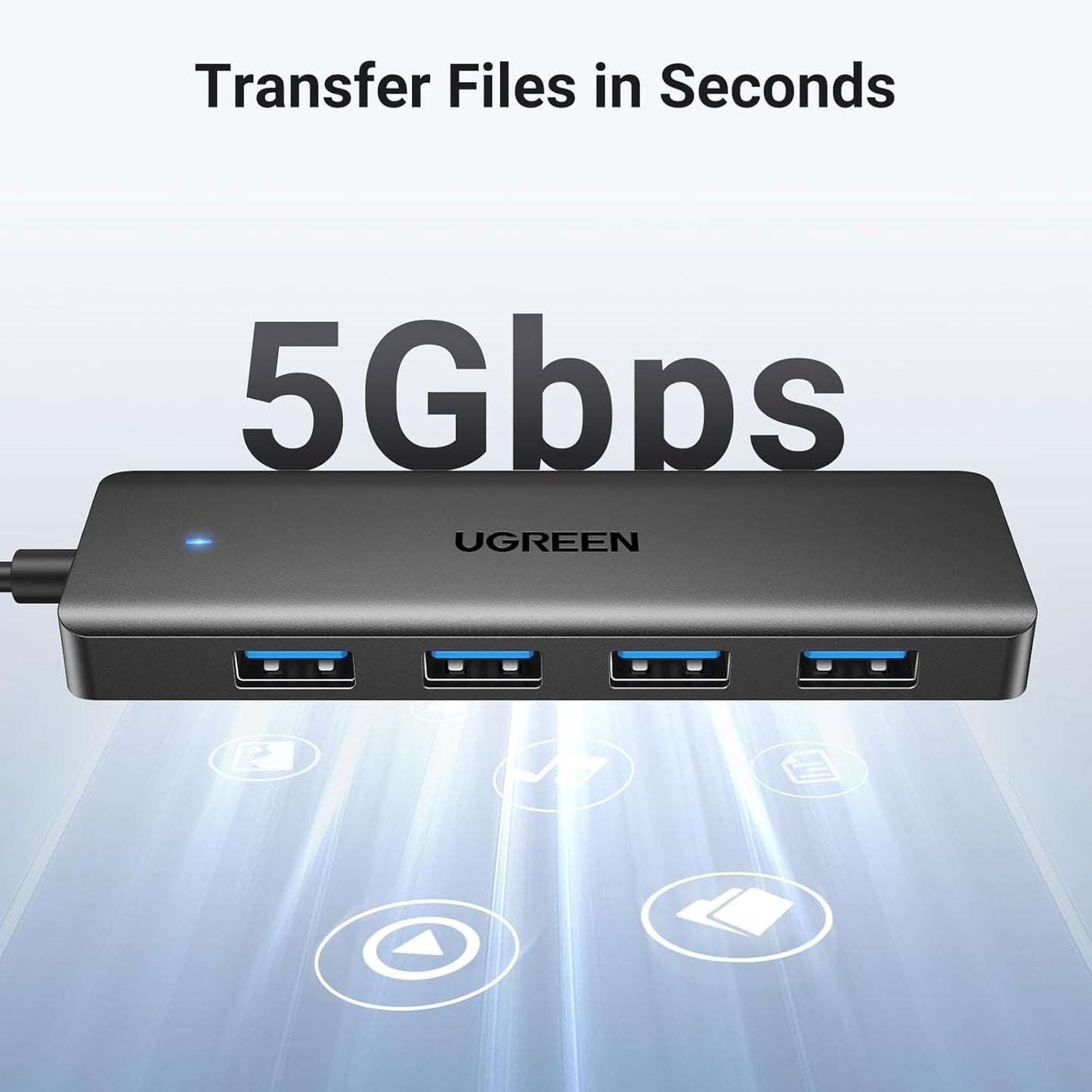 UGREEN 4 Port USB 3.0 Hub Black