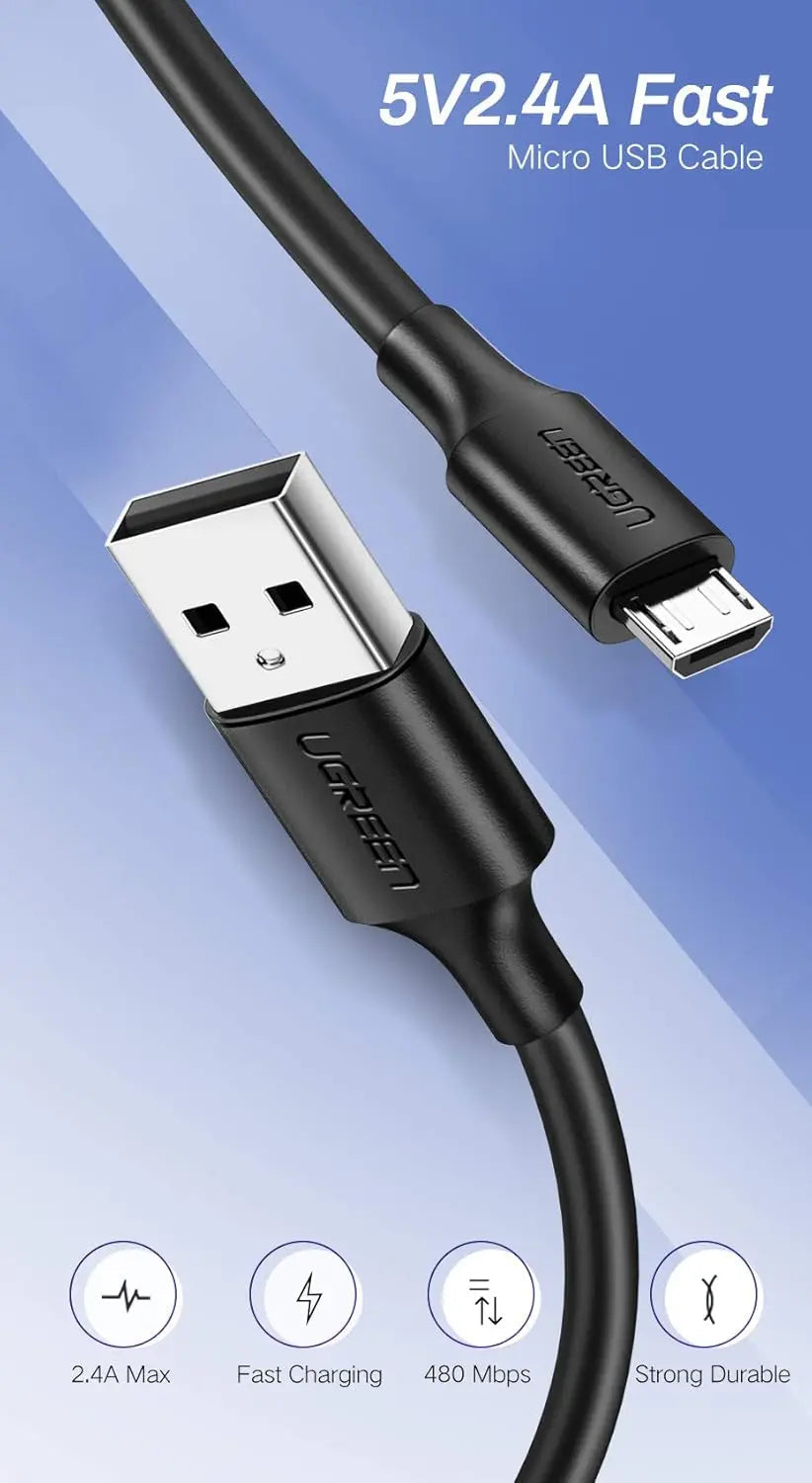 UGREEN 2M USB-A 2.0 to Micro USB Data Cable Black